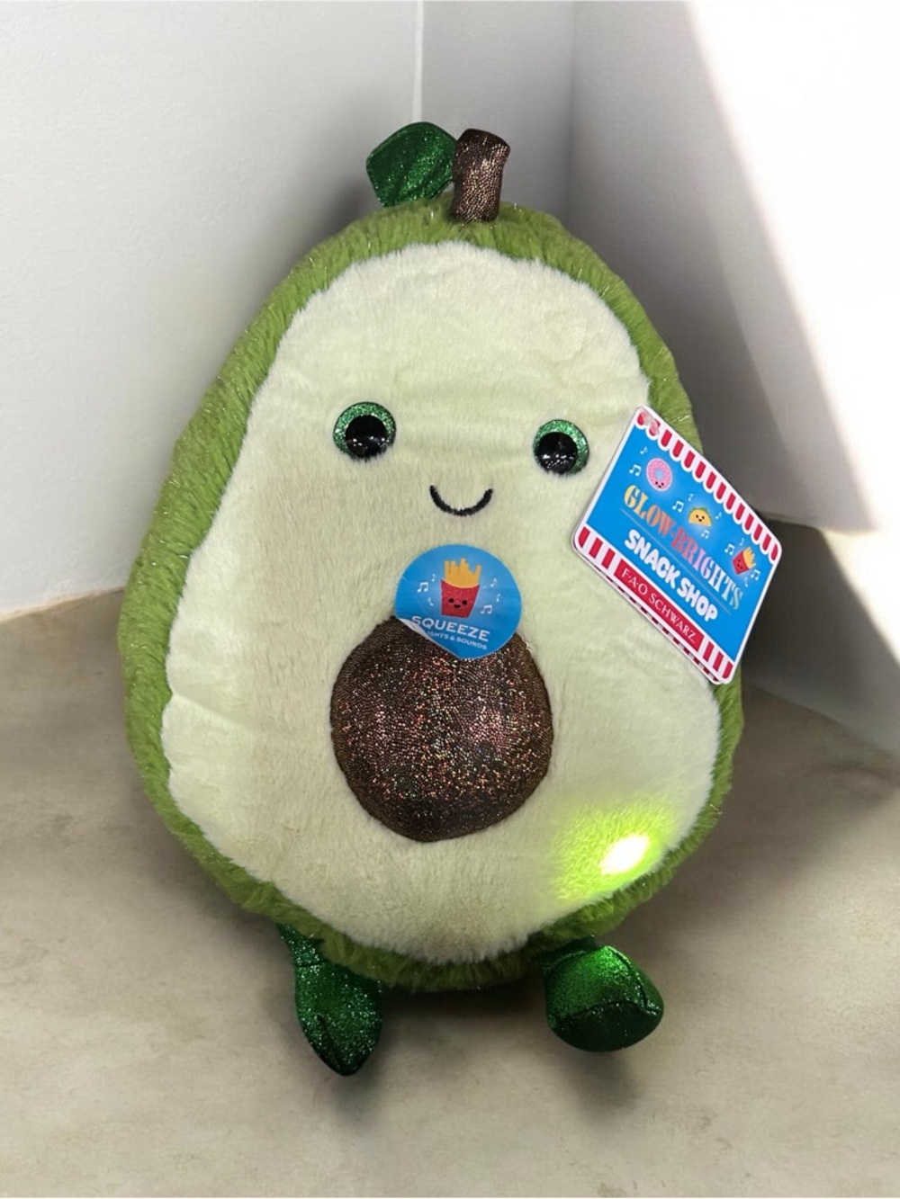 FAO Schwarz Plush Avocado Toy - Green, Light Green, Brown - Picture 2 of 2